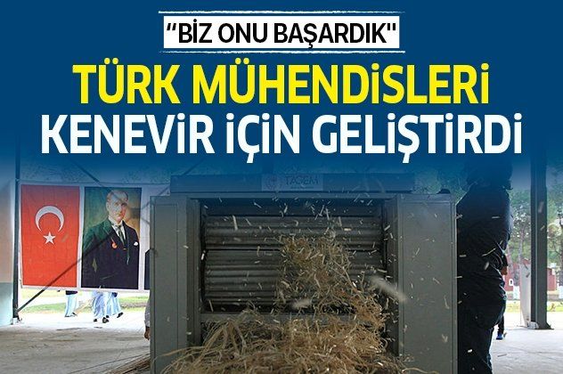 Türk mühendisleri İzmir'de, kenevir lif sıyırma makinesi geliştirdi