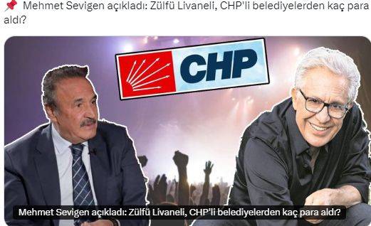 Mehmet Sevigen açıkladı: Zülfü Livaneli, CHP'li belediyelerden kaç para aldı?