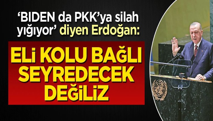 Cumhurbaşkanı Erdoğan: ''Biden terör örgütlerine silah taşımaya başladı bunu seyredecek değiliz''
