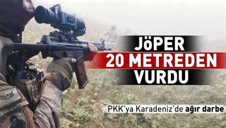 PKK’ya Karadeniz’de ağır darbe! JÖPER 20 metreden vurdu.