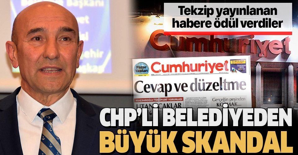 Cumhuriyet Gazetesi'nin tekzip yayınladığı habere ödül verdiler