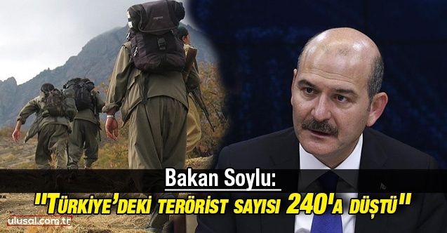Bakan Soylu: ''Türkiye’deki terörist sayısı 240'a düştü''