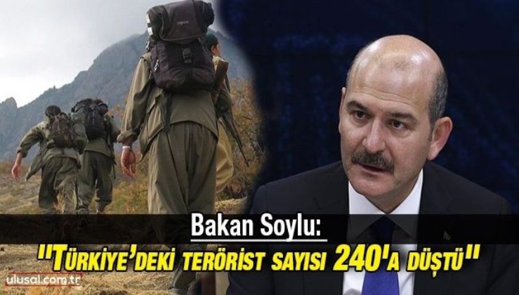 Bakan Soylu: ''Türkiye’deki terörist sayısı 240'a düştü''