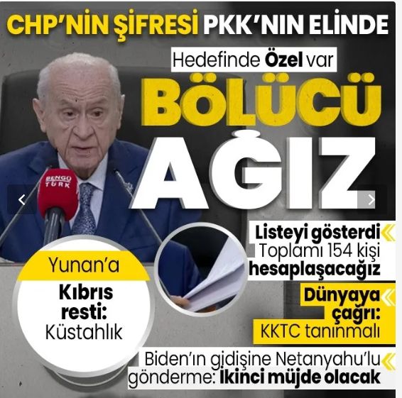 Devlet Bahçeli'den sürpriz basın toplantısı: CHP'ye sert sözler...