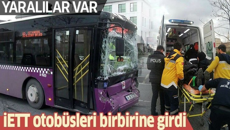Son dakika: Zeytinburnu'nda İETT otobüsleri kaza yaptı! Yaralılar var.