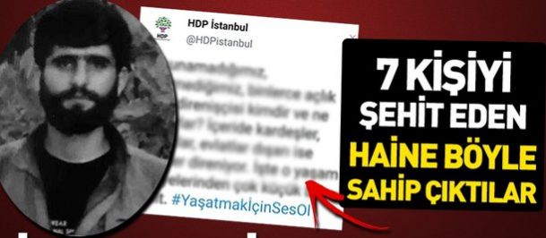 HDP İstanbul teşkilatından müebbet yiyen terörist Erdal Polat'a skandal destek.