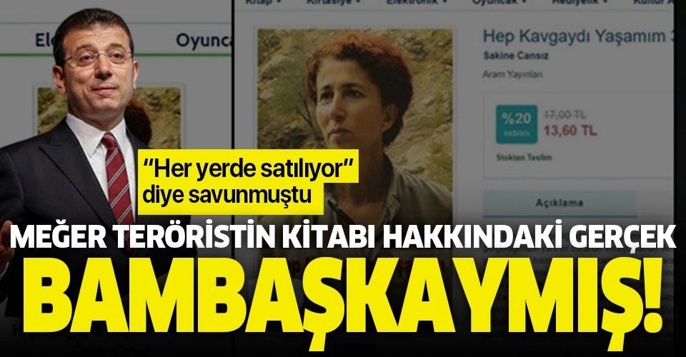 İmamoğlu'nun satışını savunduğu PKK'lı Sakine Cansız'ın kitabı 2016'da yasaklanmış.