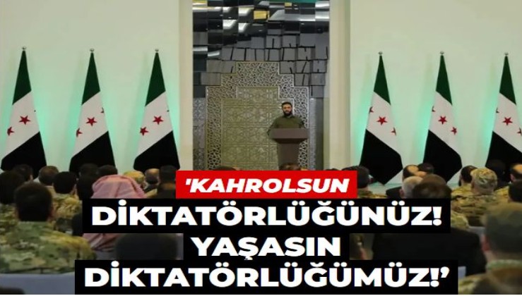 ‘Kahrolsun diktatörlüğünüz! Yaşasın diktatörlüğümüz!’