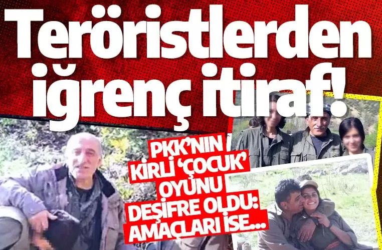 Teröristlerden iğrenç itiraf! PKK’nın kirli ‘çocuk’ oyunu deşifre oldu: Amaçları ise…
