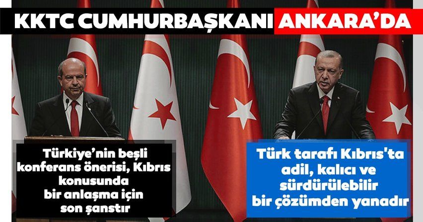 Son dakika: Cumhurbaşkanı Erdoğan ile KKTC Cumhurbaşkanı Tatar'dan önemli açıklamalar