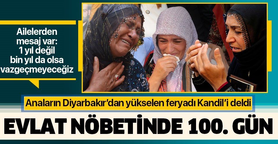 Evlat nöbetinde 100. gün! Anaların Diyarbakır'dan yükselen feryadı Kandil'i deldi