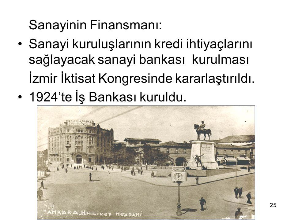 İzmir İktisat Kongresi ve Türkiye İş Bankasının kuruluşu…