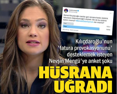 Nevşin Mengü 'Kılıçdaroğlu'nun fatura protestosu' anketinden umduğunu bulamadı