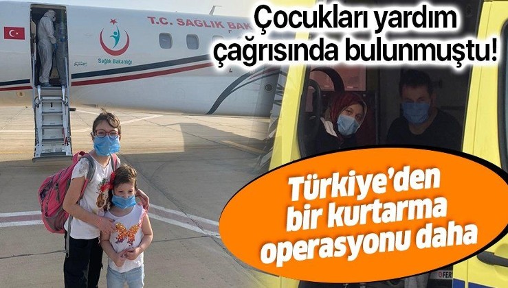 Son dakika: Kovid-19'a yakalanan Türk vatandaşı ve ailesi ambulans uçakla Mısır'dan Türkiye'ye getirildi