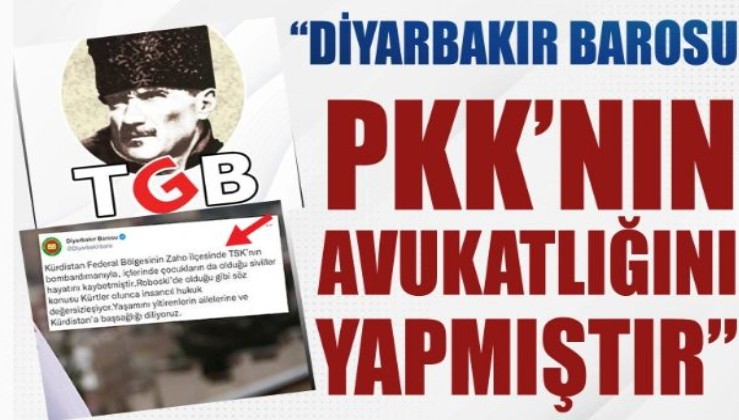 TGB: Diyarbakır Barosu PKK’nın avukatlığını yapmıştır
