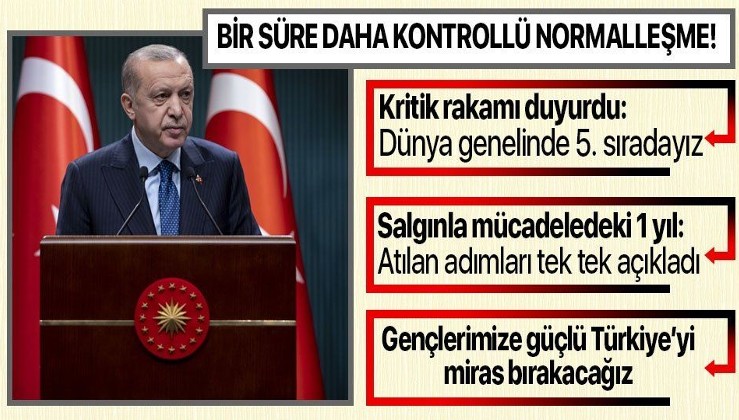 Cumhurbaşkanı Erdoğan: ''Mevcut uygulamayı sürdürme kararı aldık''