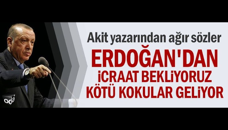 Akit yazarından Erdoğan'a sert tepki!