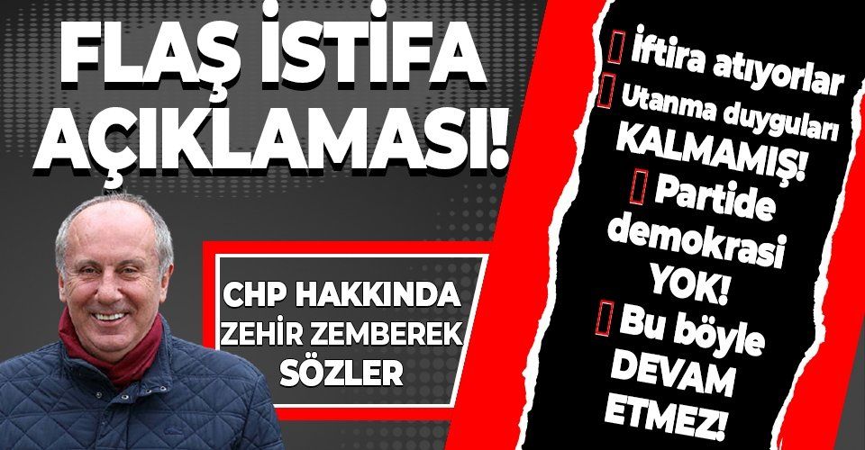 Son dakika: Muharrem İnce CHP'den ne zaman istifa edeceğini açıkladı!