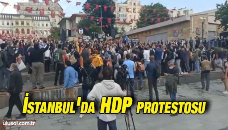 İstanbul Beyoğlu'nda HDP protestosu: Polis göstericilere ikinci uyarıyı yaptı