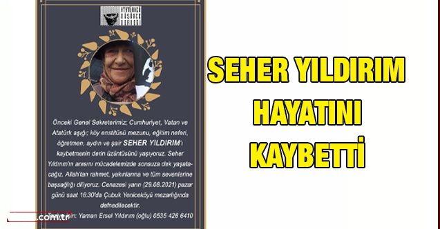 Eski Atatürkçü Düşünce Derneği Genel Sekreteri Seher Yıldırım hayatını kaybetti