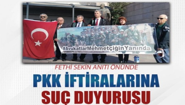 Fethi Sekin anıtı önünde PKK iftiralarına suç duyurusu