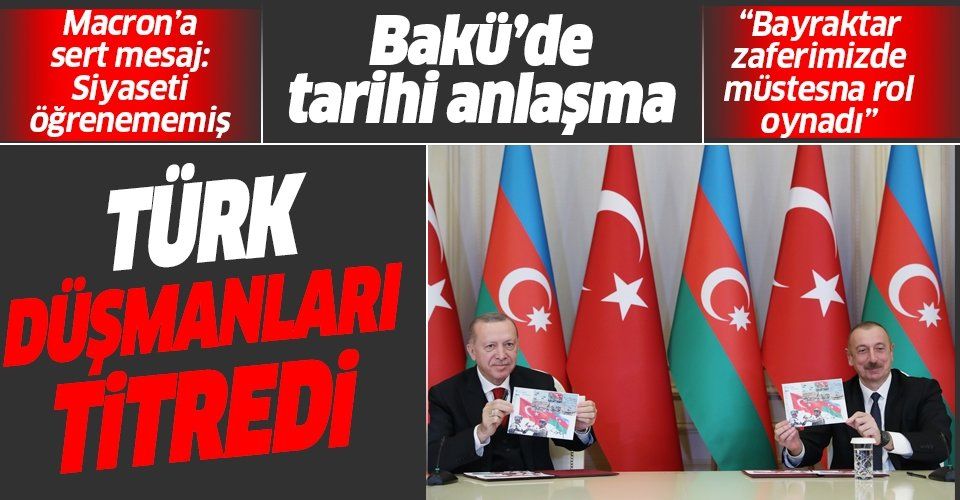 Son dakika: Azerbaycan'da tarihi gün! Erdoğan ve Aliyev'in katıldığı törende imzalar atıldı