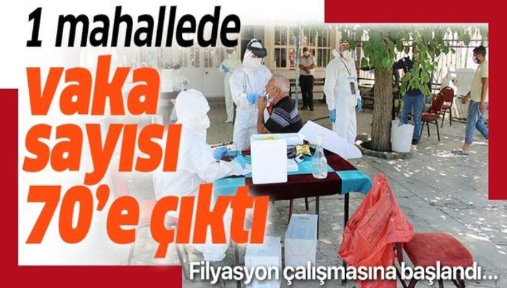 İzmir'de sadece 1 mahallede koronavirüs vaka sayısı 70'e çıktı