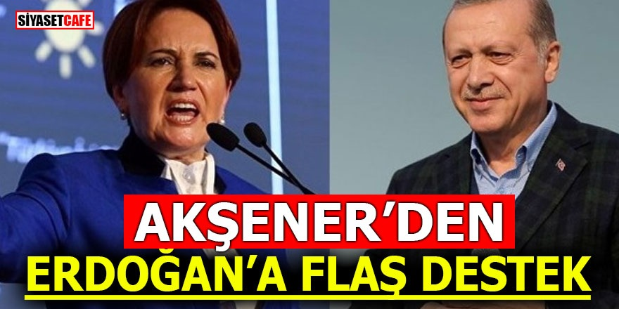 Akşener'den Erdoğan'a flaş destek