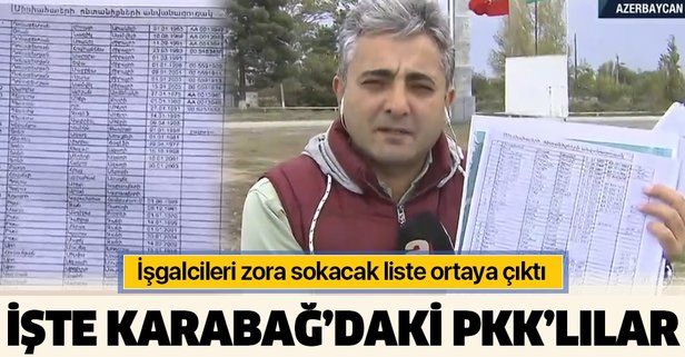 İşte işgalci Ermenistan ordusunun PKK listesi! Karargahta ortaya çıktı