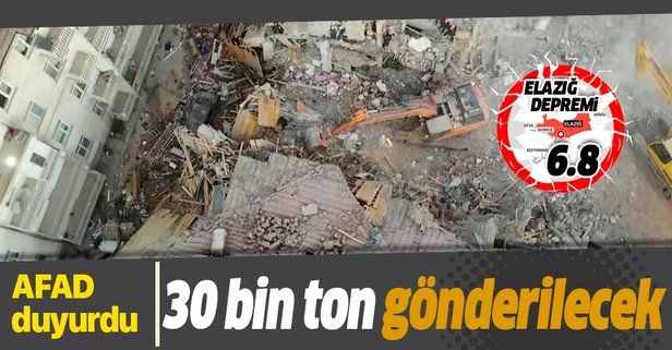 AFAD duyurdu: Elazığ ve Malatya'ya 30 bin kömür gönderilecek!.