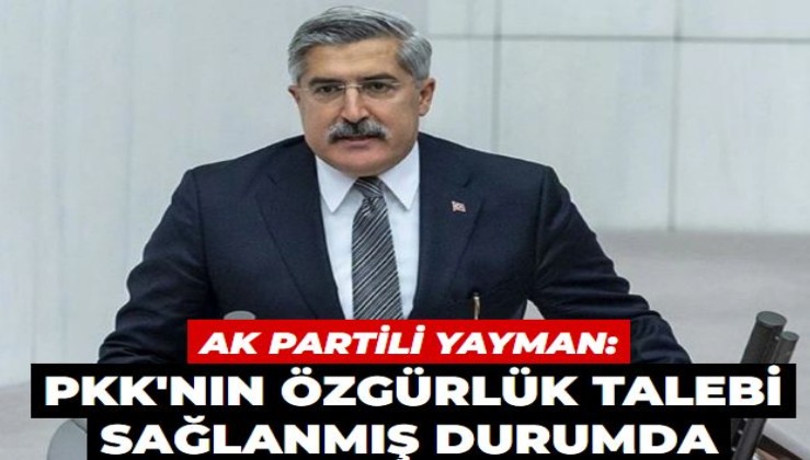 AK Partili Hüseyin Yayman: PKK'nın özgürlük talebi sağlanmış durumda