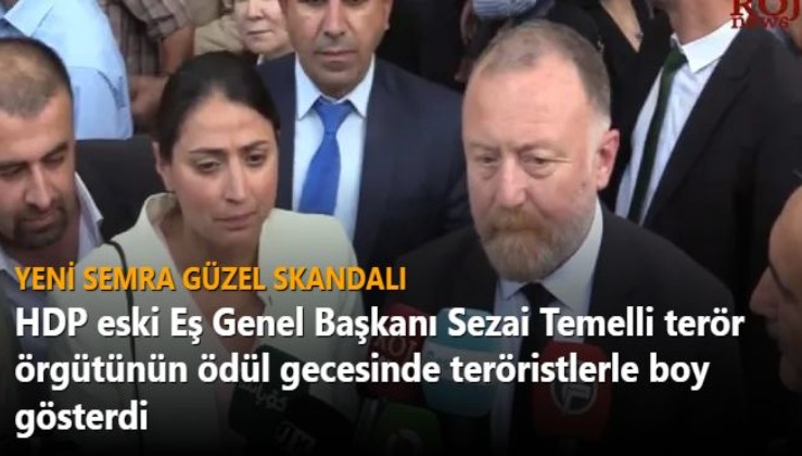 HDP eski Eş Genel Başkanı Sezai Temelli terör örgütünün ödül gecesinde teröristlerle boy gösterdi