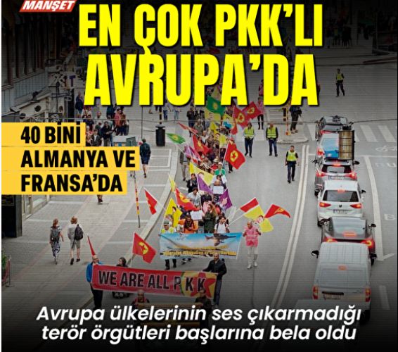 En çok PKK’lı Avrupa’da
