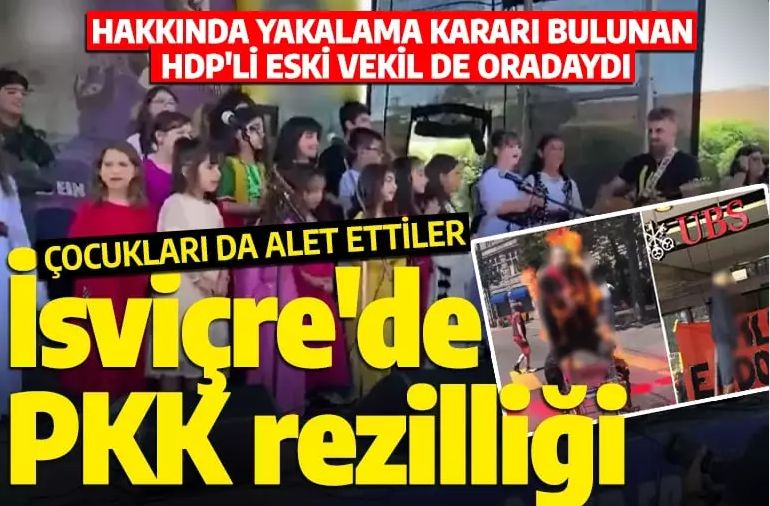 İsviçre'de terör örgütü PKK etkinliği! Hakkında yakalama kararı bulunan eski HDP'li vekil de oradaydı