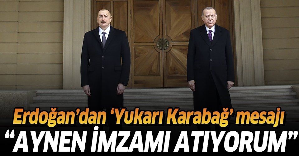 Son dakika: Erdoğan'dan Azerbaycan'da "Yukarı Karabağ" açıklaması.