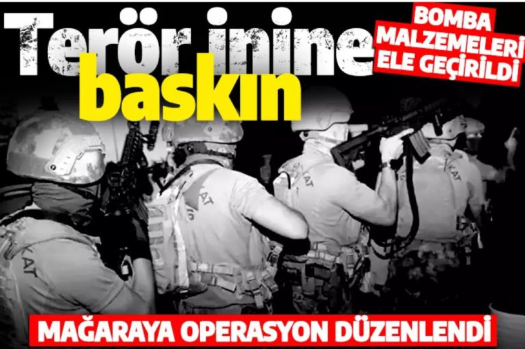 İzmir'de DEAŞ operasyonu! Mağaraya yapılan baskında patlayıcı ve silah ele geçirildi