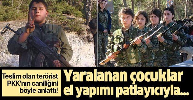 Teslim olan terörist PKK'nın caniliğini böyle anlattı: "Yaralanan çocuklar el yapımı patlayıcıyla...".