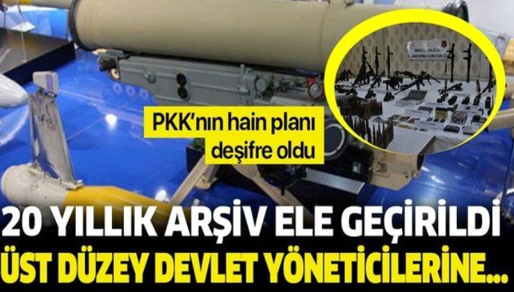 20 yıllık PKK arşivleri ele geçirildi! Üst düzey devlet yöneticilerine....