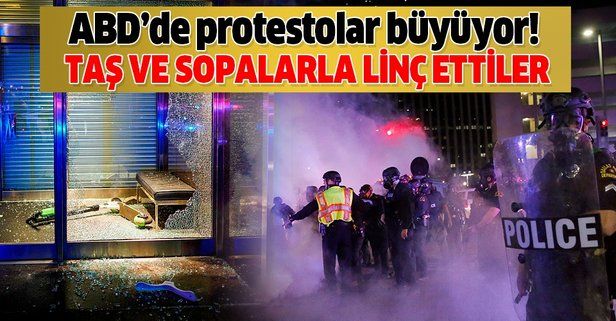 ABD’de protestocular kendini savunmaya çalışan dükkan sahibini linç etti