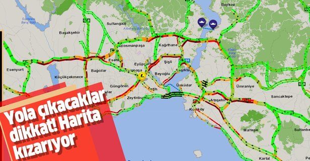 İstanbul'da trafik yoğunluğu yüzde 53'e ulaştı! (Güncel yol durumu)