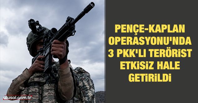 PençeKaplan Operasyonu'nda 3 PKK’lı terörist etkisiz hale getirildi