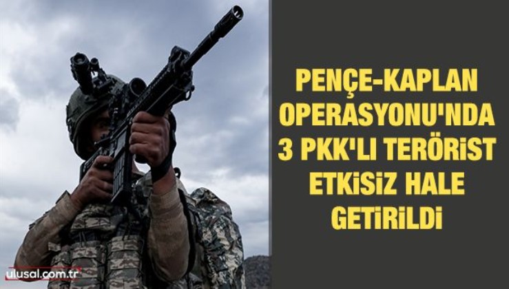 Pençe-Kaplan Operasyonu'nda 3 PKK’lı terörist etkisiz hale getirildi