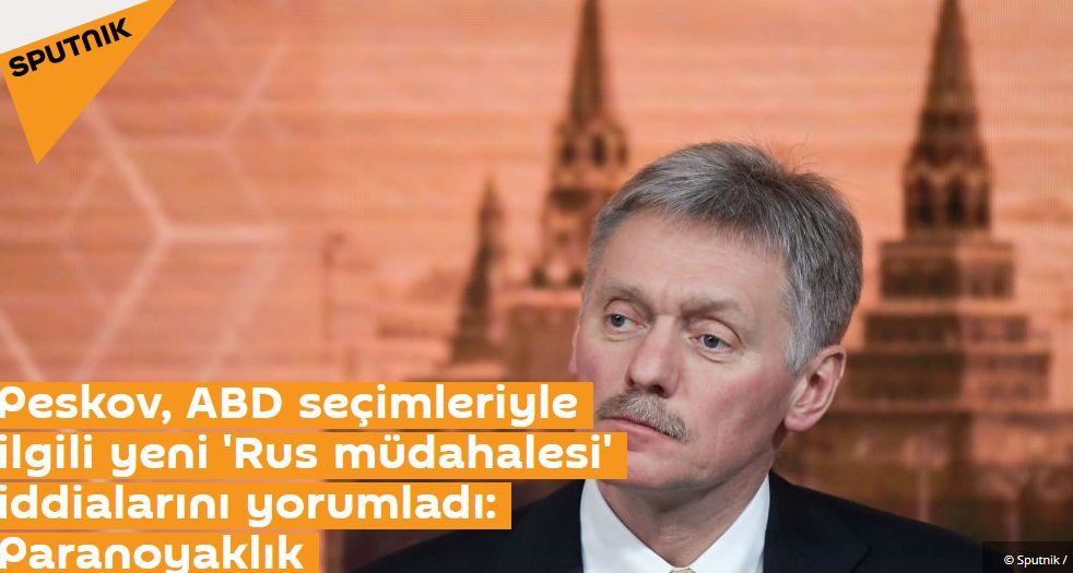 Peskov, ABD seçimleriyle ilgili yeni 'Rus müdahalesi' iddialarını yorumladı: Paranoyaklık