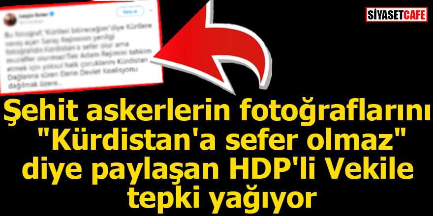 ALÇAKLAR! HDP'li vekil şehit askerlerin fotoğraflarını 'Kürdistan'a sefer olmaz' diye paylaştı!