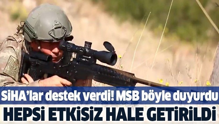 Son dakika: MSB duyurdu: 4 PKK'lı terörist SİHA'larla etkisiz hale getirildi