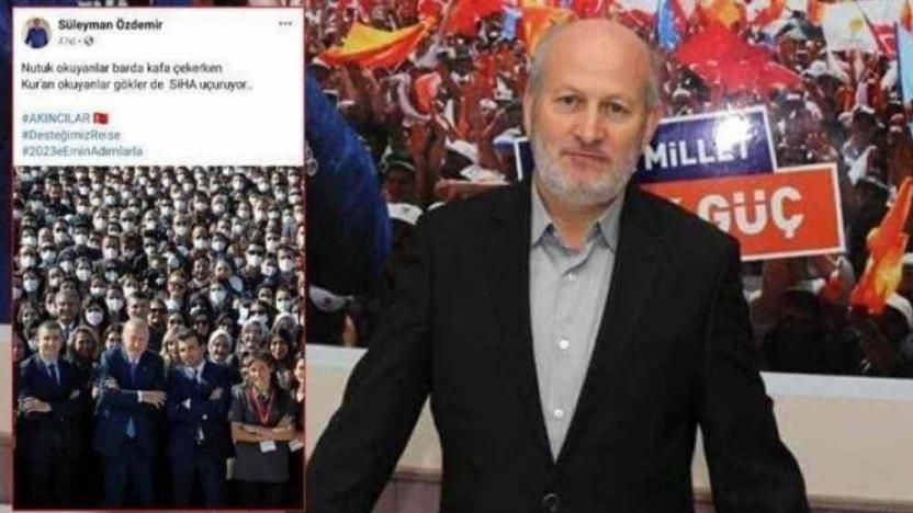 AKP'li başkanın 'Nutuk' paylaşımı tepki çekince özür diledi