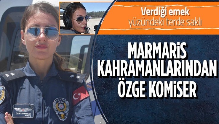 Marmaris’teki orman yangınında görev alan kadın polis helikopteri pilotu Özge Karabulut Coşan o anları anlattı: Yanan yerleri görmek bizi üzdü
