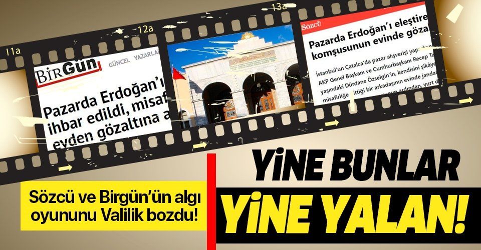 İstanbul Valiliği'nden Sözcü ve Birgün'ün skandal haberine yalanlama.