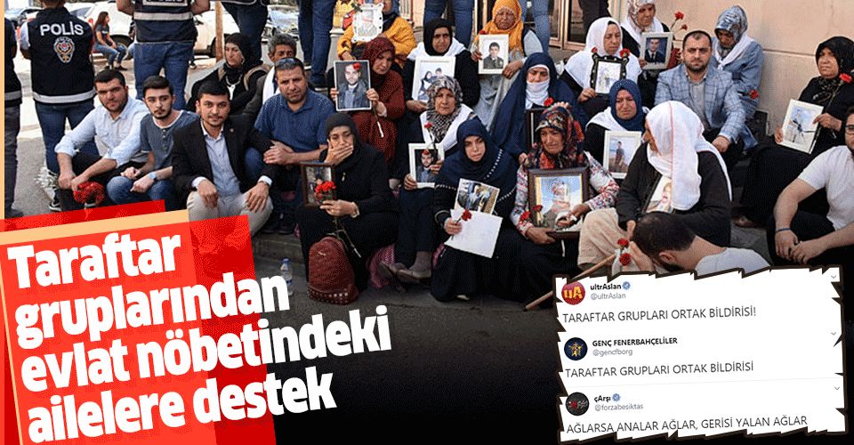 ultrAslan, Genç Fenerbahçeliler ve Çarşı'dan Diyarbakır'da evlat nöbeti tutan ailelere destek.