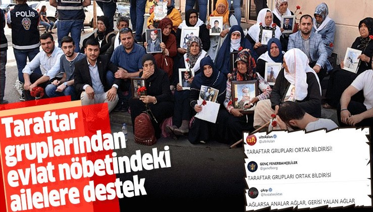 ultrAslan, Genç Fenerbahçeliler ve Çarşı'dan Diyarbakır'da evlat nöbeti tutan ailelere destek.
